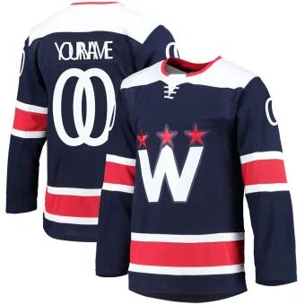 Men's Custom Washington Capitals 2020/21 Alternate Primegreen Pro Jersey - Navy Authentic