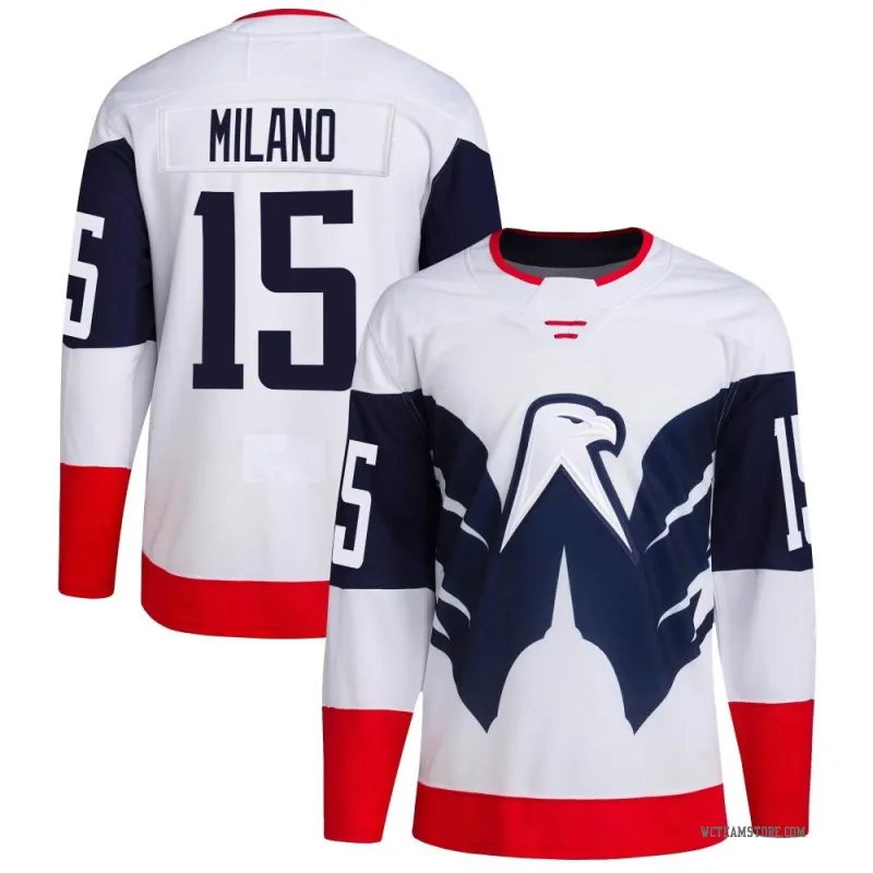 Men s Sonny Milano Washington Capitals 2023 Stadium Series Primegreen Jersey White Authentic Capitals Store