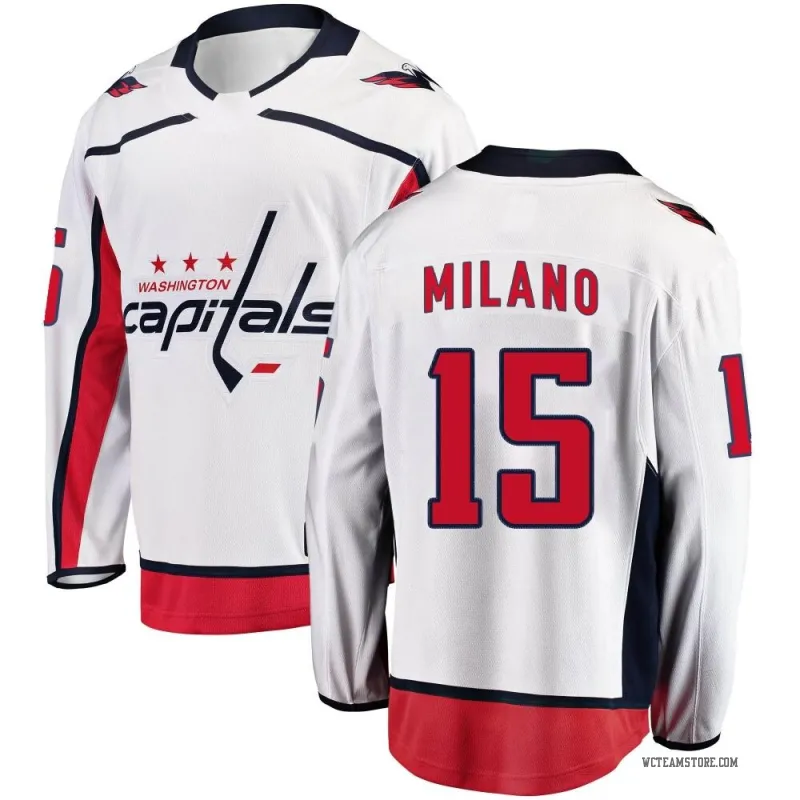 Men s Sonny Milano Washington Capitals Away Jersey White Breakaway Capitals Store