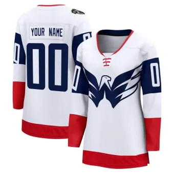 Women's Custom Washington Capitals 2023 Stadium Series Jersey - White Breakaway
