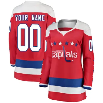 Women's Custom Washington Capitals Alternate Jersey - Red Breakaway