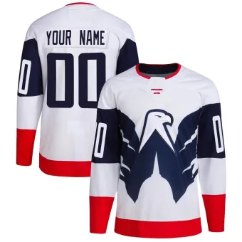 Youth Custom Washington Capitals 2023 Stadium Series Primegreen Jersey - White Authentic