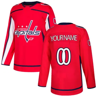 Youth Custom Washington Capitals Home Jersey - Red Authentic
