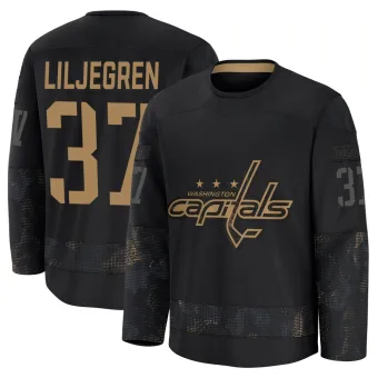 Youth Timothy Liljegren Washington Capitals 2024 Military Appreciation Practice Jersey - Black Premium