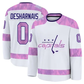 Youth Vincent Desharnais Washington Capitals 2024 Hockey Fights Cancer Practice Jersey - White Premium